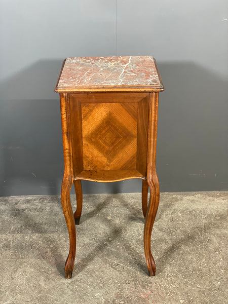Antique Walnut French Bedside Cabinet