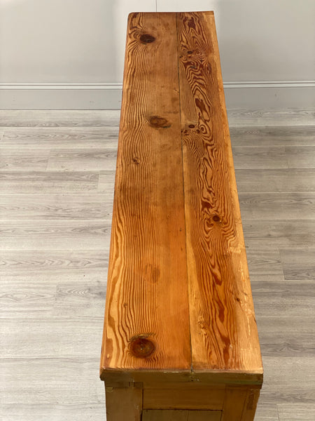 19th Century Pine Bank Of Drawer’s