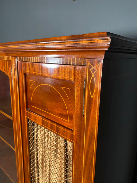 Edwardian Inlaid Mahogany Display Cabinet