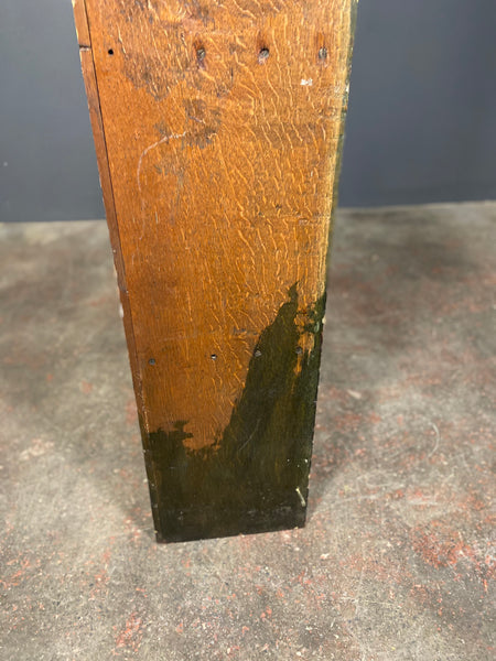 Large Early Victorian Green Oak Bookcase