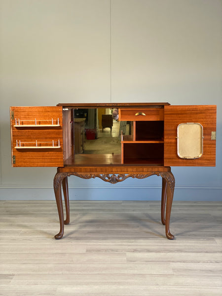 Mid 20th Century Burr Walnut Cocktail Cabinet