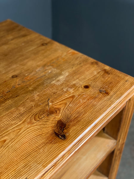 Early 20th Century Pine Shop Counter