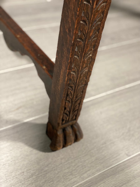 19th Century Carved Oak Greenman Table