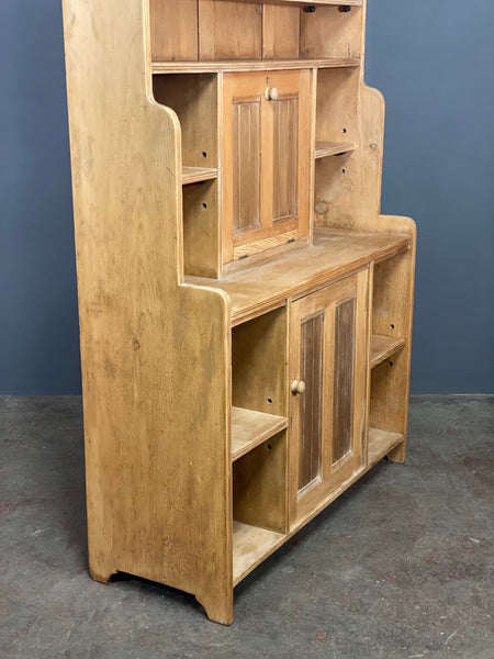 Edwardian Waterfall Bookcase Writing Desk