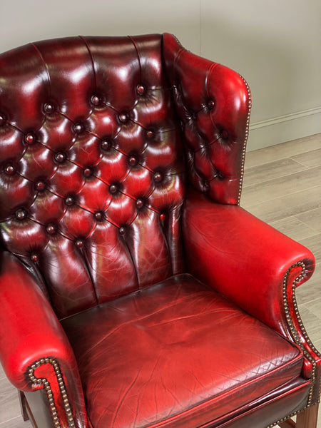 Georgian Style Chesterfield Wingback Armchair