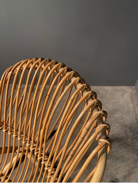 Mid Century Franco Albini Bamboo Rocking Chair