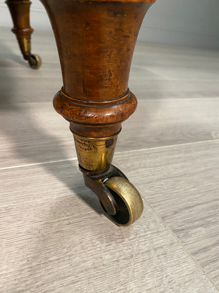 19th Century Howard Style Willoughby Armchair With Cope Castors