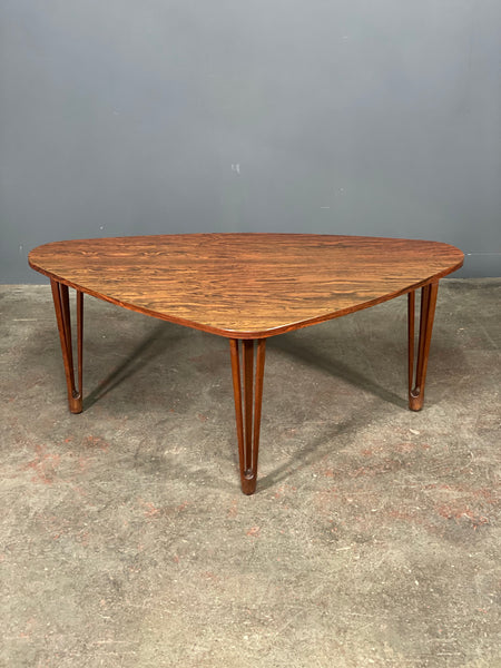Mid Century Rosewood Veneer Tripod Coffee Table
