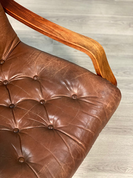Mid 20th Century Danish Leather Armchair