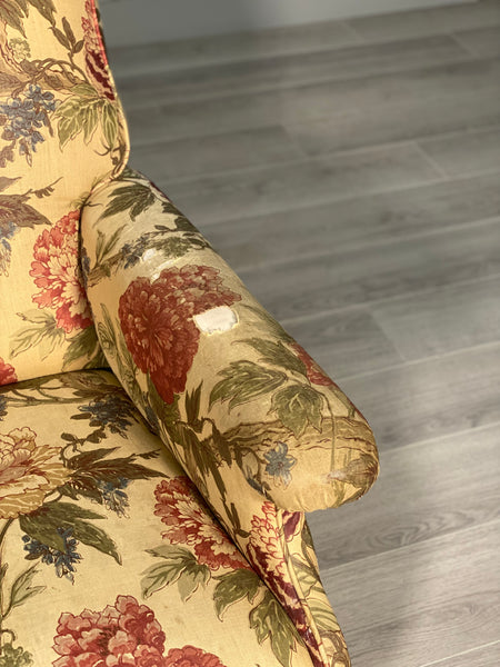 19th Century Howard Style Willoughby Armchair With Cope Castors
