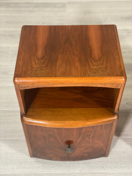 Pair of Art Deco Walnut Bedside Cabinets