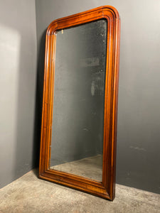 Large Victorian Mahogany Mirror With Distressed Mercury Plate