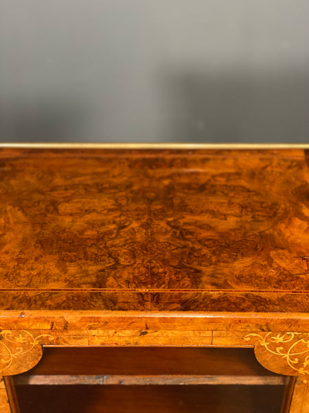 Victorian Burr Walnut Pier Cabinet