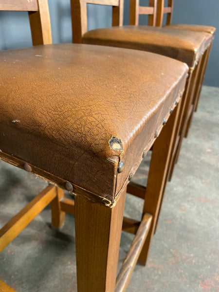 Set Of 4 Oak Clerk Chairs By Withy Groves Stores Of Manchester c1910