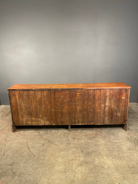 Large 7ft Pitch Pine Church Vestry Cupboard c1905