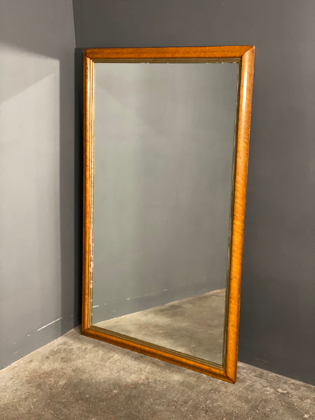 Large Early 20th Century Birds Eye Maple Mirror