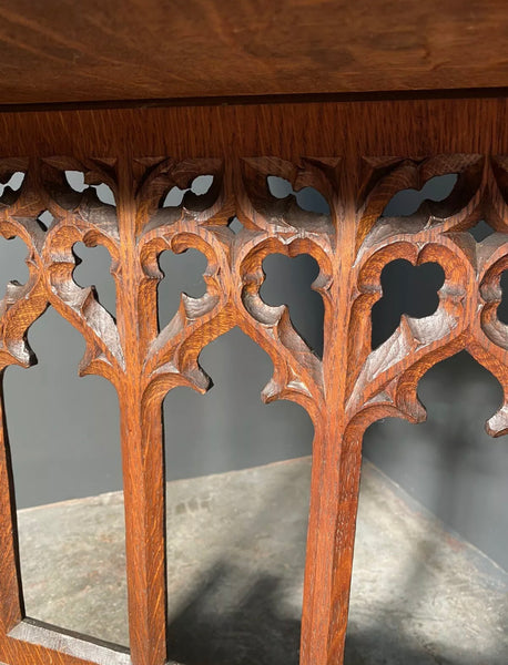 19th Century Gothic Oak Church Lectern Prayer Kneeling Stand