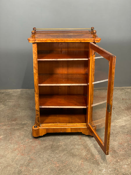 Victorian Burr Walnut Pier Cabinet