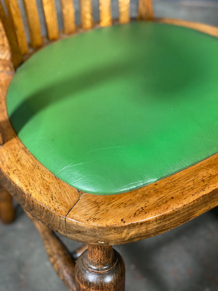 Antique Oak Captain’s Desk Chair