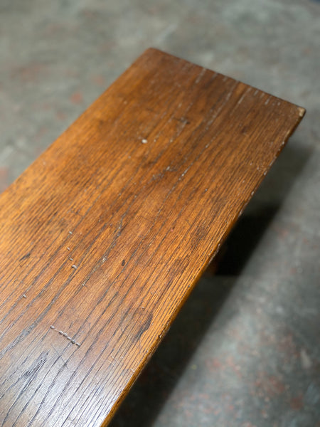 Small Oak Chapel Bench c1900