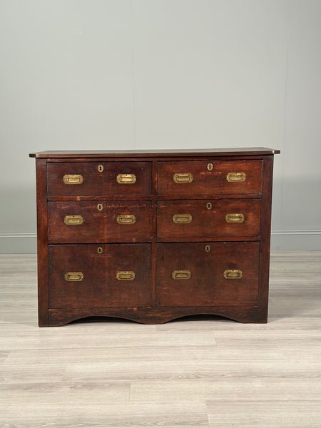 19th Century Oak Bank Of Drawers