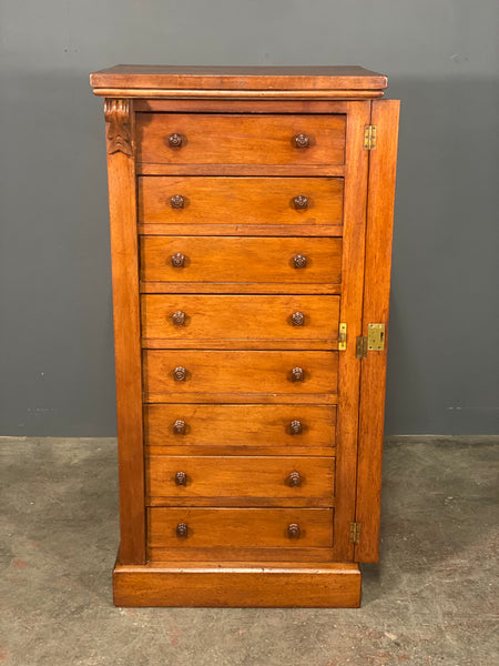 Large Antique Mahogany Wellington Chest