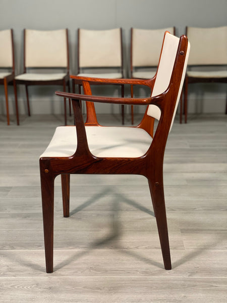 Set Of Nine Danish Rosewood Chairs By Johannes Andersen