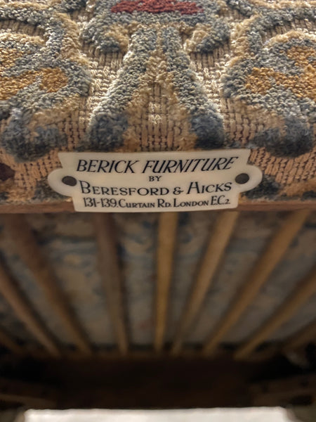 A Pair Of 20th Century Antique Floral Armchairs By Beresford And Hicks