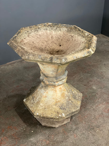 19th Century Large York Stone Birdbath Planter