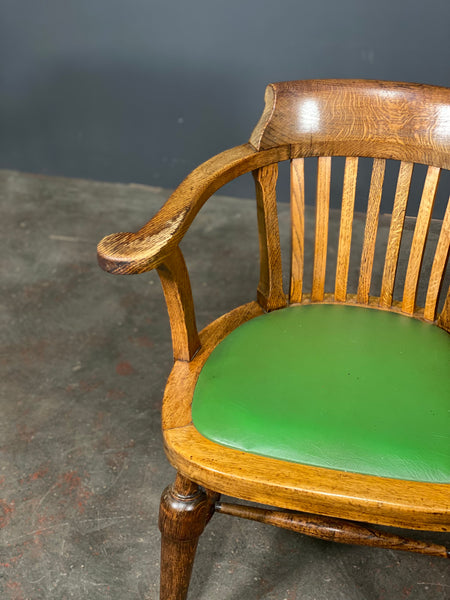 Antique Oak Captain’s Desk Chair