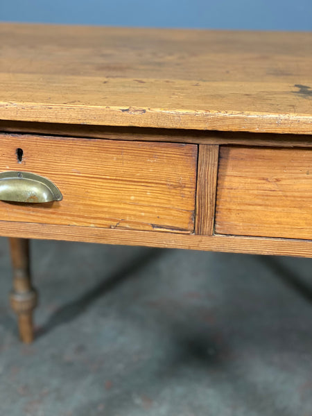 Victorian Pitch Pine Writing Desk