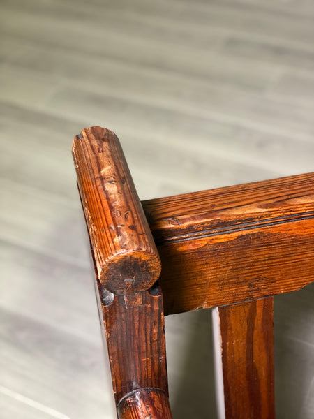 Antique Pitch Pine Church Pew