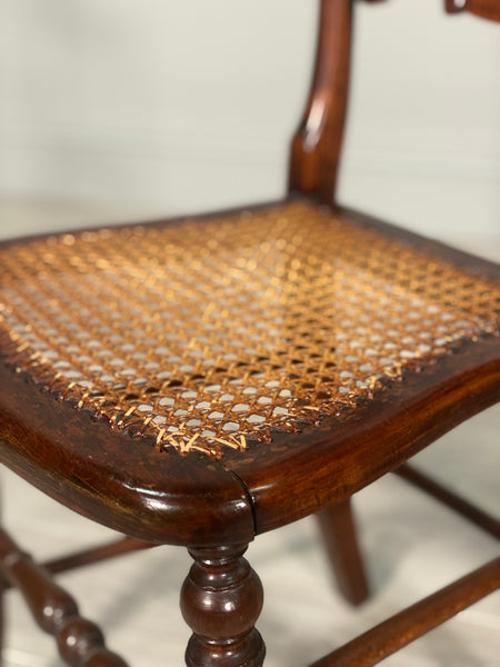 A Pair Of 19th Century Faux Rosewood Side Chairs