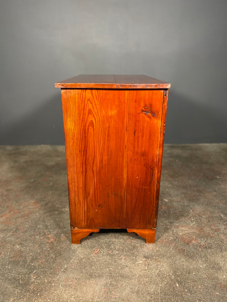 19th Century Pitch Pine Campaign Chest Of Drawers