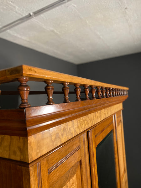 Edwardian Satin Walnut Wardrobe With Drawer