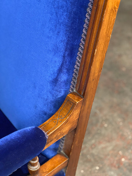 Antique Walnut Library Chair