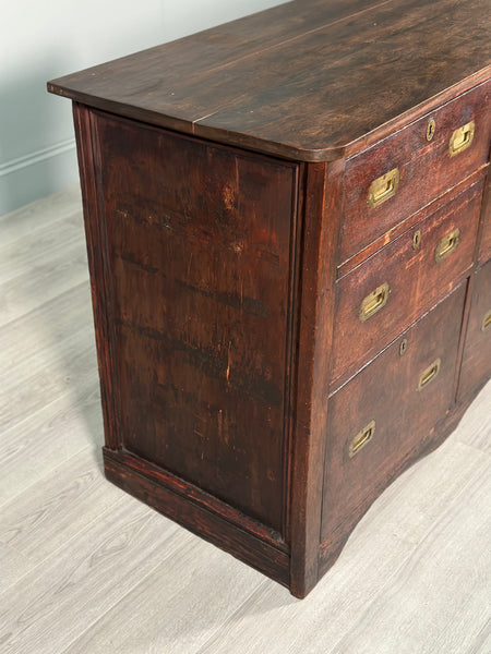 19th Century Oak Bank Of Drawers