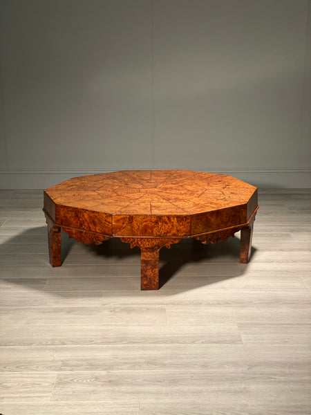 Art Deco Burr Yew Coffee Table