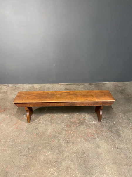 Small Oak Chapel Bench c1900