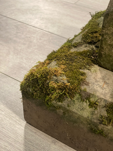 Antique Weathered York Stone Bird Bath