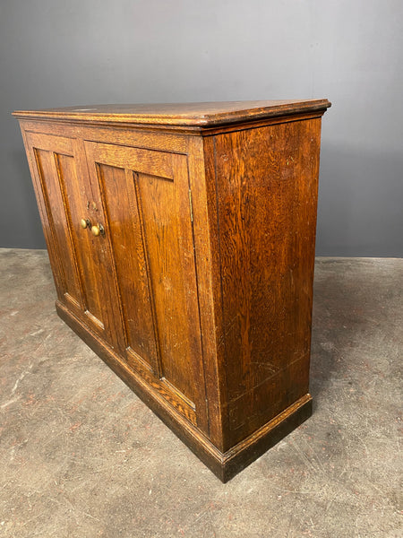 Large Antique Early 20th Century Oak School Cupboard