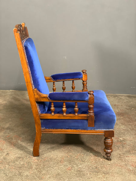 Antique Walnut Library Chair