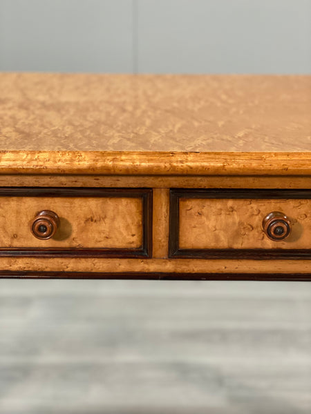 19th Century Birds Eye Maple Console Table