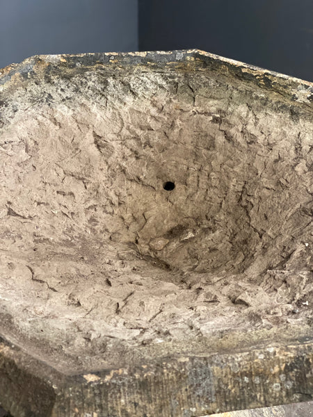 19th Century Large York Stone Birdbath Planter