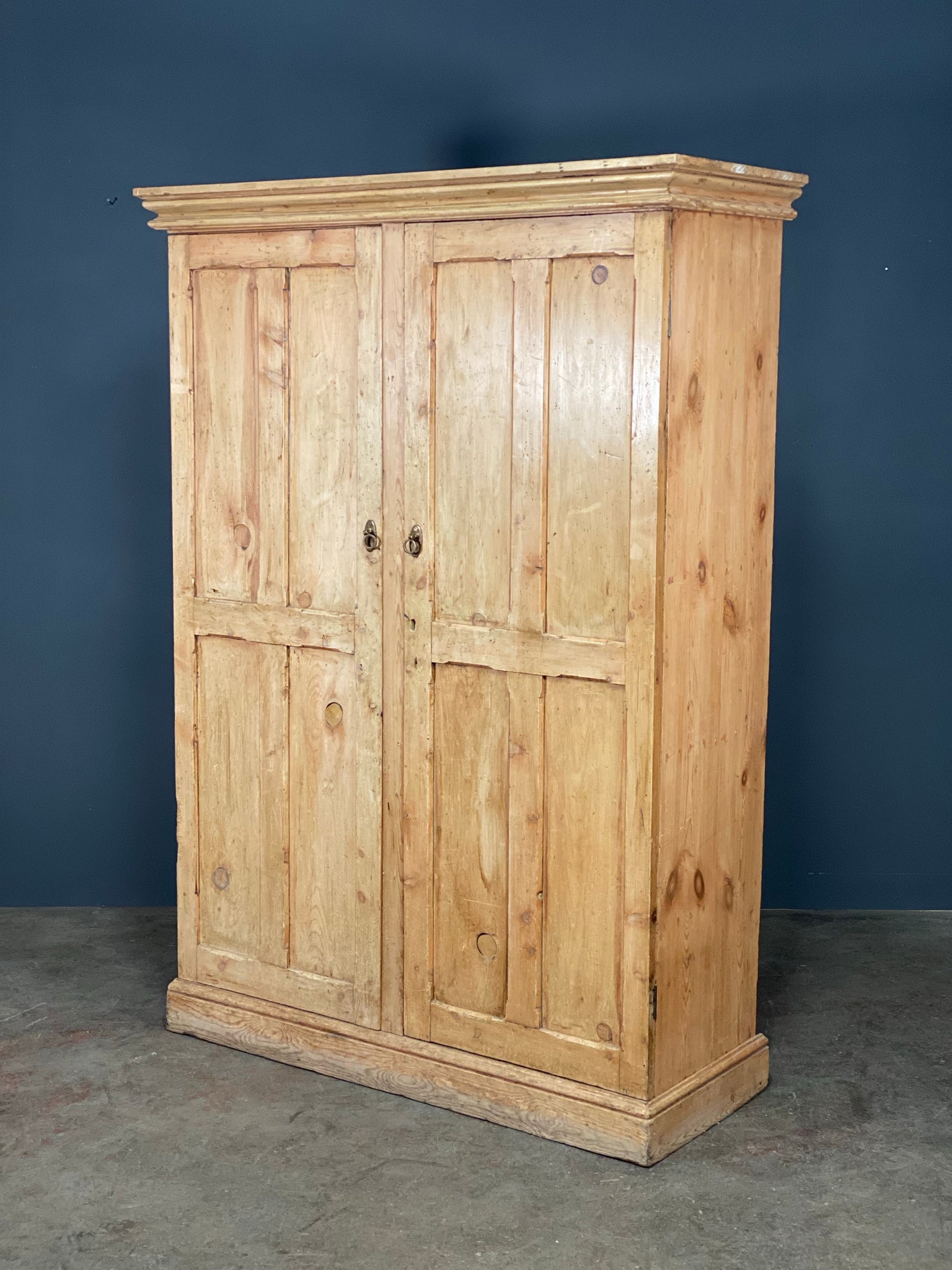 Large Victorian Pine School Housekeepers Cupboard