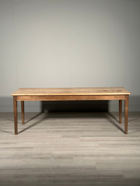 Antique Sycamore Top French Dining Table