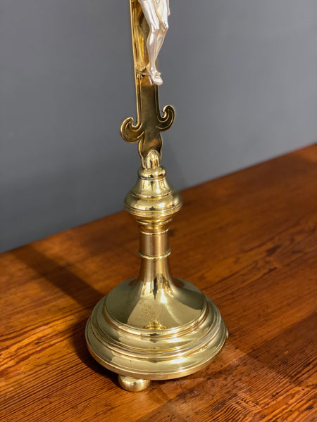 Vintage Large Brass Church Altar Cross