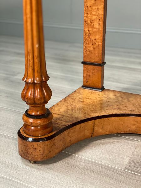 19th Century Birds Eye Maple Console Table