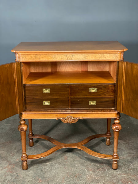 Burr Walnut Cabinet by T Justice & Sons of Dundee