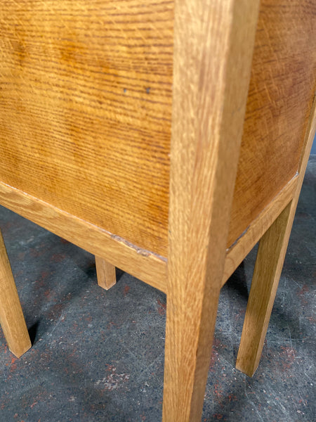 Mid 20th Century Solid Oak Pair Of Bedside Cabinets